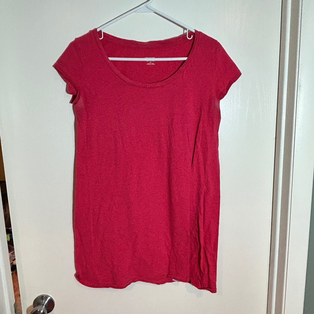 Mossimo Supply Co. Red Tunic Top Short Sleeve‎ Casual T-Shirt Womens L
